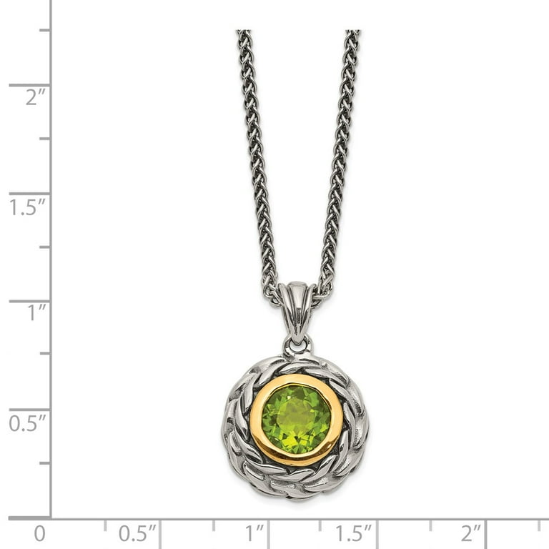 Peridot necklace mens deals