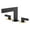 Black and Gold, variant on Sumerain Waterfall Widespread Bathroom Faucet Brushed Nickel Two Handle Bathroom Sink Faucet 3 Hole, 8-Inch Bathroom Faucet Vanity Faucet with supply lines