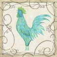 thumbnail image 3 of Shamp, Cindy 15x15 Black Modern Framed Museum Art Print Titled - Teal Rooster II, 3 of 5