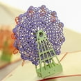 thumbnail image 3 of CxhicLuv Stereoscopic Ferris Wheel Greeting Card, Art Toy, With Envelope, Ideal for Birthdays, Anniversaries, Writes Wishes, Suitable for Gift Givers, Purple, 3 of 7