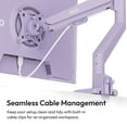 thumbnail image 5 of Pixio PS1S Wave Purple Single Monitor Arm Stand Desk Mount - Fits up to 32 inches Monitors and up to 19.8lbs. VESA Compatibility and Integrated Cable Management, 5 of 7