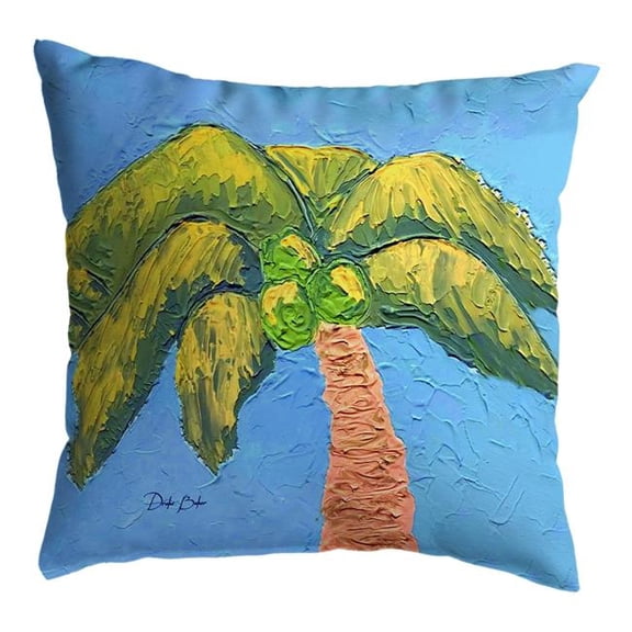 Betsy Drake KS1369 12 x 12 in. Drakes Palm Tree Non-Corded Pillow - Small