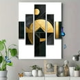 thumbnail image 4 of Abstract Gold Geometric Canvas Wall Art， Suitable for Living Room， Bedroom， Office， Dining Room， and Hallway Decoration., 4 of 8