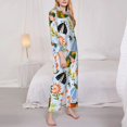 thumbnail image 4 of Disketp Pajamas Set Long Sleeve Sleepwear Womens Button Down Nightwear Pj Sets-Insects And Flowers, 4 of 9