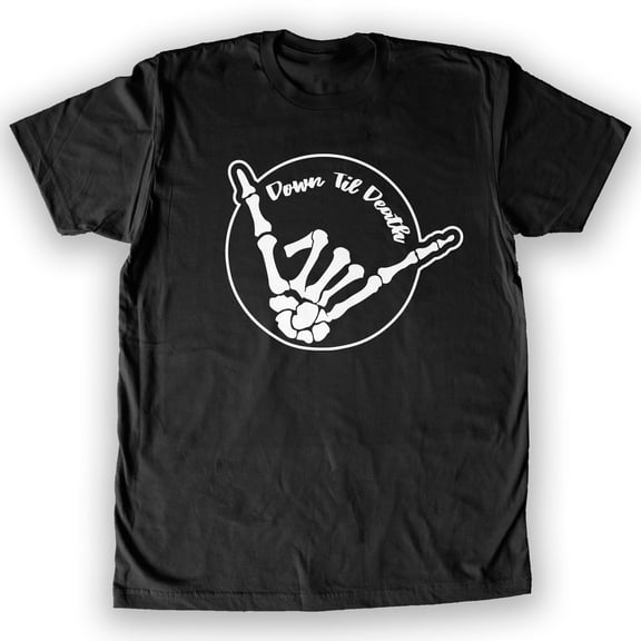 Function -  Down Til Death Skeleton Shaka Men's Fashion T-Shirt