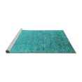 thumbnail image 2 of Ahgly Company Machine Washable Indoor Rectangle Oriental Turquoise Blue Industrial Area Rugs, 8' x 10', 2 of 4