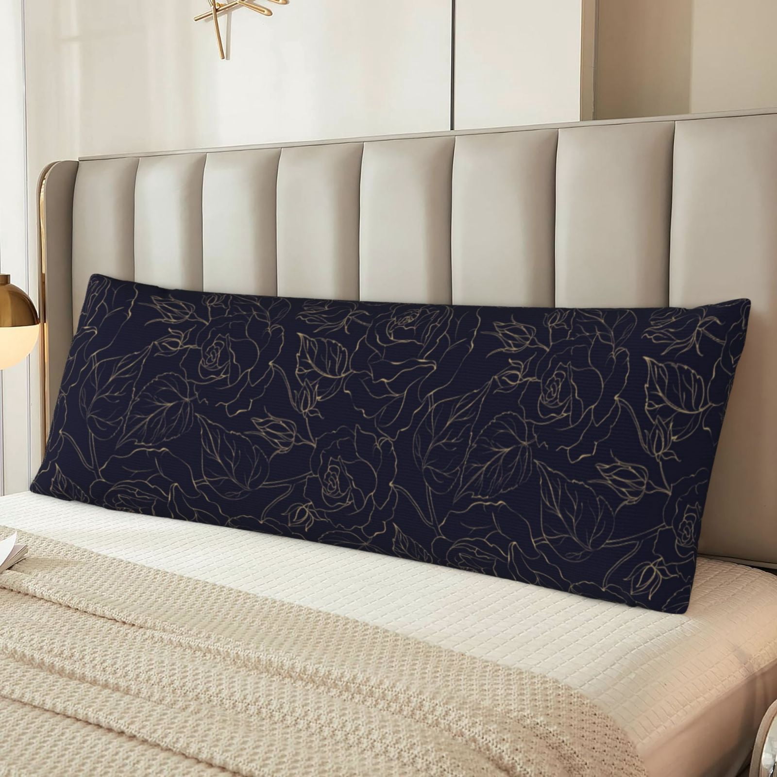 Naloa Beautiful Roses Super Soft 20x60 Body Pillow Case,Long Side Hidden Zipper（PILLOWS ARE NOT INCLUDED）
