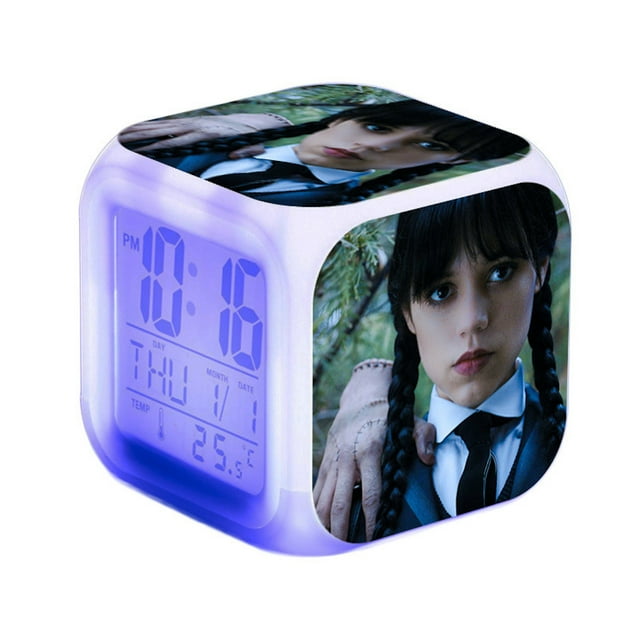 Despertador LED digital Wednesdayes Anime con luz nocturna