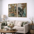 thumbnail image 3 of Framed Canvas Wall Art Set of 2 Abstract Country Landscape Prints for Living Room Decoration - 16"x24"x2 NATURAL, 3 of 8