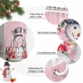 thumbnail image 6 of Pink Snowman Shower Curtain, Christmas Poinsettia Winter Snowflake Waterproof Fabric Shower Curtains with 12 Hooks, Bathroom Curtain Set for Bathroom Accessories Decor, 60 x 72 Inches, 6 of 9