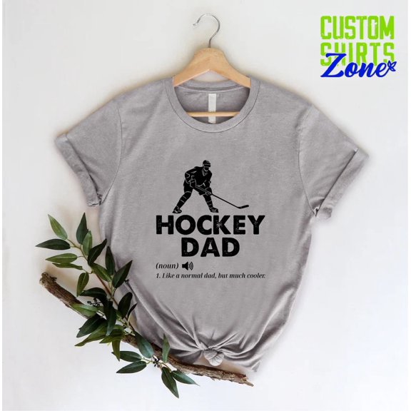 Tee Clo Hockey Dad T-Shirt Game Day Sports Lover Father’s Day Gift Tee, Full Size S-5XL