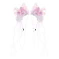 thumbnail image 3 of Diadema con orejas de para Día de Acción de , accesorios fotográficos de Halloween para niñas Rosa Blanco, 3 of 6