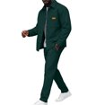 thumbnail image 7 of yuCgh Men's Fall Winter Casual Sportswear Set, Two-Piece Thermal Outfit for Men with Hoodie and Joggers for Cold Weather Comfort,Dark Green XL, 7 of 7