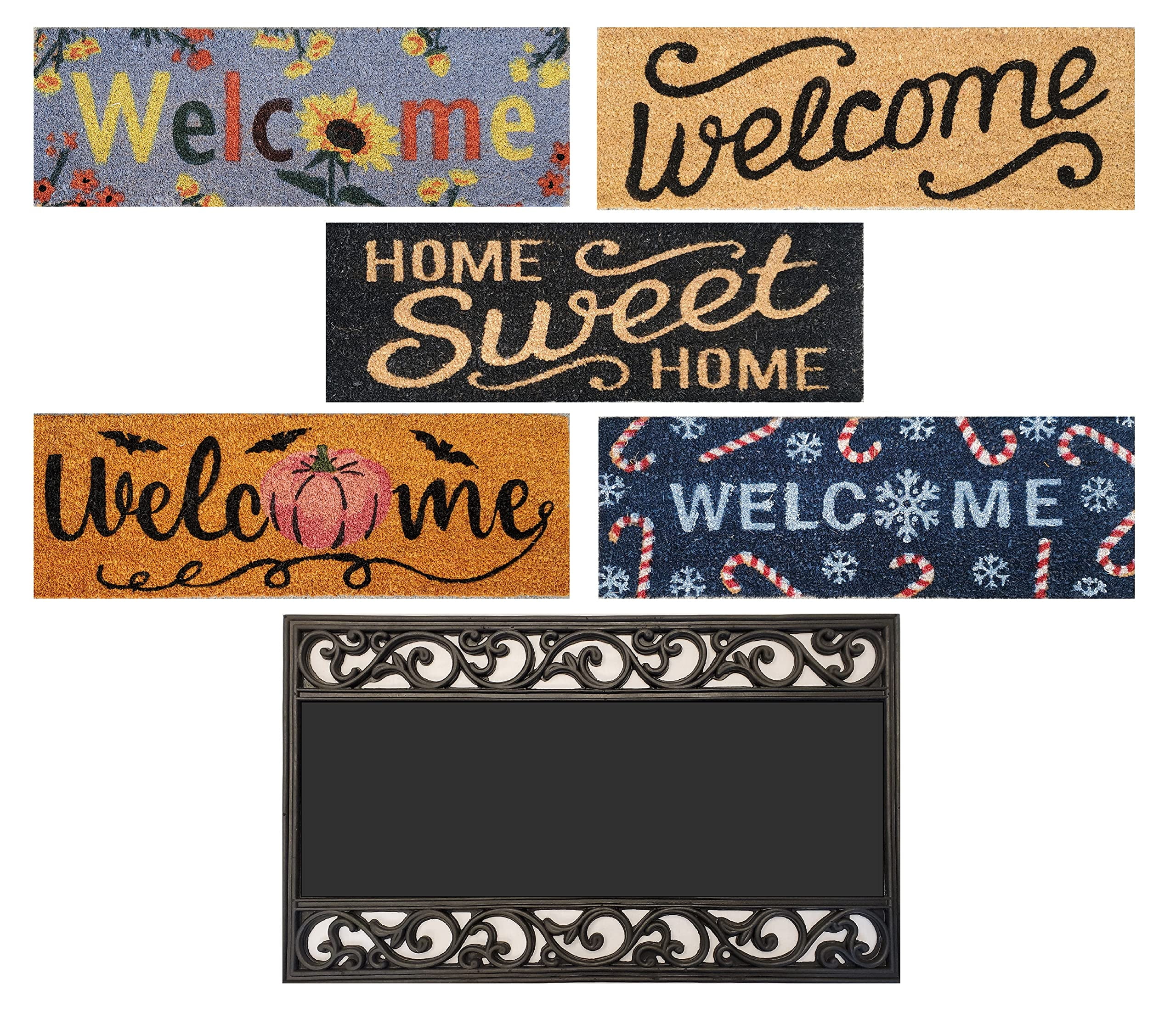“WELCOME” HEAVY COIR DOORMAT WITH ACORNS & FALL LEAVES BY PARK DESIGNS 