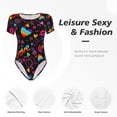 thumbnail image 4 of Pofeuu Lgbt Rainbow For Pride Print Short Sleeve Body Suits Women Round Neck Bodysuits for Women Onesie Adult Set Body Suit-XX-Large, 4 of 7