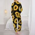 thumbnail image 5 of Junzan Sunflower 6 Print Womens Pajama Sets,Long Sleeve Button Down For Women Pjs 2 Piece, 5 of 9