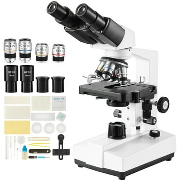 SKYSHALO Binocular Compound Microscope 40X-2500X Two-Layer Mechanical Stage