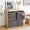 Gray,11'', variant on 6 Pack Fabric Storage Cubes Bins, Collapsible Cube Organizer with Faux Leather Handle, Foldable Closet Storage Boxes for Shelves, Bedroom, Living Room (11'',Black)