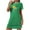 Z346-Green, variant on Censtreet Nightgowns for Women Pleated Sleep Shirts Short Sleeve Night Shirts Night Gown Ladies Sleep Dress