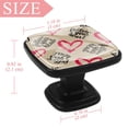 thumbnail image 4 of 4 Pcs Square Cabinet Handle Cupboard Knob Drawer Pulls Handle Follow Your Heart Love Drawer Knobs with Screws Furniture Decoration, 4 of 7
