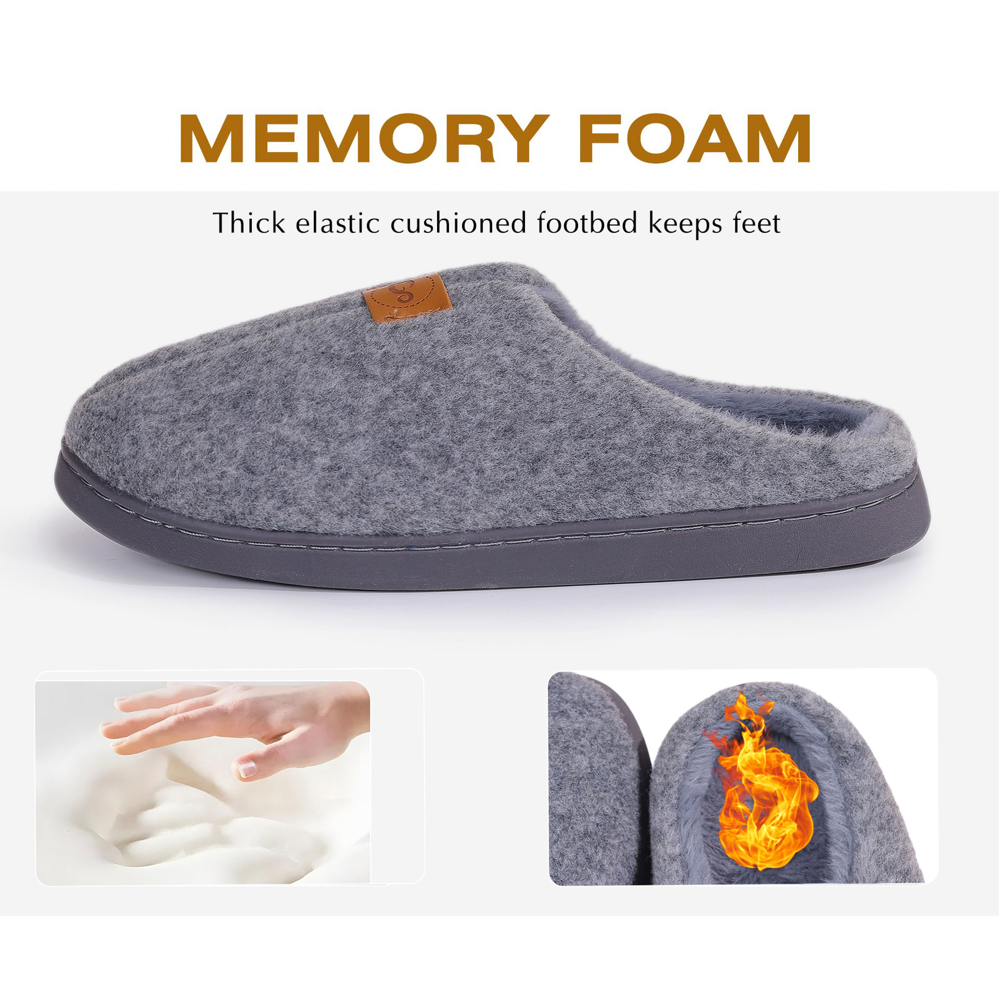 Ecetana Men's Fuzzy House Slippers photo 3