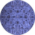 thumbnail image 1 of Ahgly Company Indoor Round Oriental Blue Industrial Area Rugs, 8' Round, 1 of 4