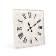 thumbnail image 2 of Zentique 24" White and Black Distressed Finish Square Corbett Wall Clock, 2 of 3