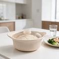 thumbnail image 2 of Microwave Vegetable Steamer, Collapsible Silicone Steamers With Lid, Food-grade Veggie Steamer Basket for Cooking Fresh & Frozen Vegetables Prep Meal, Dishwasher Safe (6.2''x7.4''x2.8'', Beige), 2 of 7