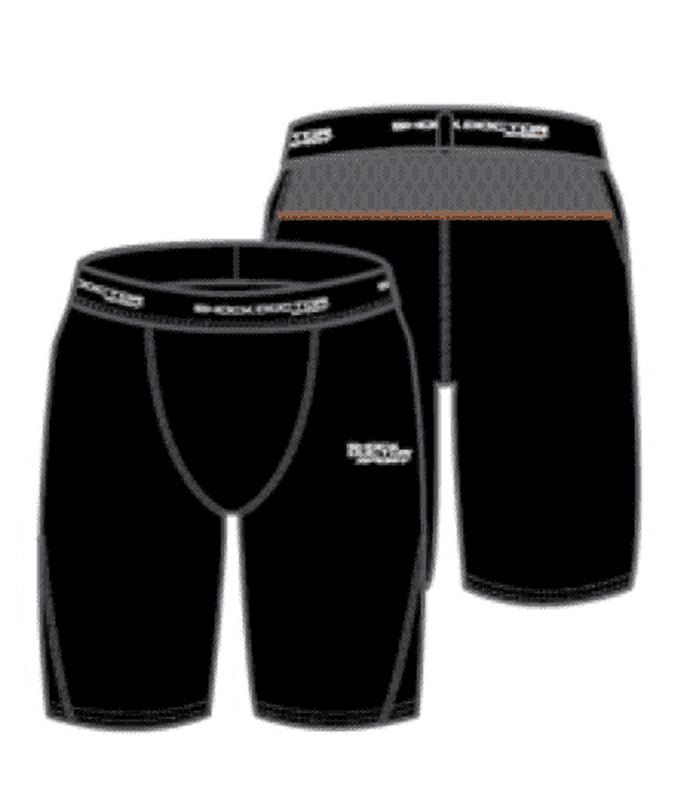 Shock Doctor Sport Men's Compression Short with Pocket, Black, Adult Large, Unisex