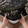 thumbnail image 3 of Full Size Fitted Sheet Set - Farmhouse Flowers Leaves 3 Piece Bedding Sets 16" Deep Pocket Fitted Sheet with 2 Pillowcases, Retro Botanical Moon Butterfly Brushed Microfiber Hotel Luxury Bed Sheets, 3 of 9
