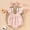 e-139Pink59, variant on MEZZALL Bodysuits Baby Girl Summer One-Piece Plaid Flower Embroidery Ruffled Flying Sleeve Romper With Bow Headband 2 Pcs Set Square Collar Classic Back To School Onesie