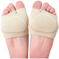 thumbnail image 1 of Almohadillas de gel para el metatarso - 1 par - con almohadilla para el antepié de metatarsalgia - para aliviar el dolor de la bola del pie - Tamaño: Pequeño mediano, 1 of 5