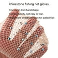thumbnail image 2 of Women Rhinestone Fishnet Long Gloves Mesh Sparkly Glitter Fashion Opera Gloves For Party Halloween Costumes Accessories, 2 of 6