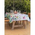thumbnail image 3 of Outdoor Tablecloths with Umbrella Hole & Zipper, Spring Floral Tablecloth Rectangle 60x84 Inch, Butterflies Botanical Blue Ombre Waterproof Table Cloth, Patio/Pool/Picnic Table Covers, 3 of 8