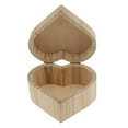 thumbnail image 2 of Blank Heart Shape Unfinished Wooden Storage Box For kids children toy and school Painting, 2 of 10