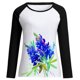 thumbnail image 4 of Moda Mujer Primavera Otoño Patchwork Impreso Mangas Largas Cuello Redondo Casual Tee Tops Fridja hkj3119, 4 of 6