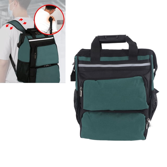 Mochila Con Bolsa De Herramientas Resistente Al Desgaste De Gran Capacidad Con Múltiples Compartimentos Para Electricista, Material Oxford Duradero, Correas