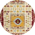 thumbnail image 1 of Ahgly Company Indoor Round Abstract Khaki Gold Abstract Area Rugs, 6' Round, 1 of 6