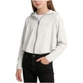 thumbnail image 3 of THDHVS Hoodies for Girls,Unisex Kids UPF 50 Hooded Zip Up Sun Protection Jacket Long Sleeve Breathable Outdoor,Girls Hoodies White 3-4 Years, 3 of 8
