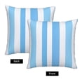 thumbnail image 4 of Multi-Size Linen Sofa Pillow Cover Invisible Zipper Open And Close Strong Use For Sofa Chair Garden Sofa Car Light Blue Stripe_2 20"X20", 4 of 8