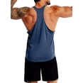thumbnail image 4 of LilyLLL Mens Racerback Tank Tops Sleeveless Undershirt Workout Fitness Muscle T shirt, 4 of 4