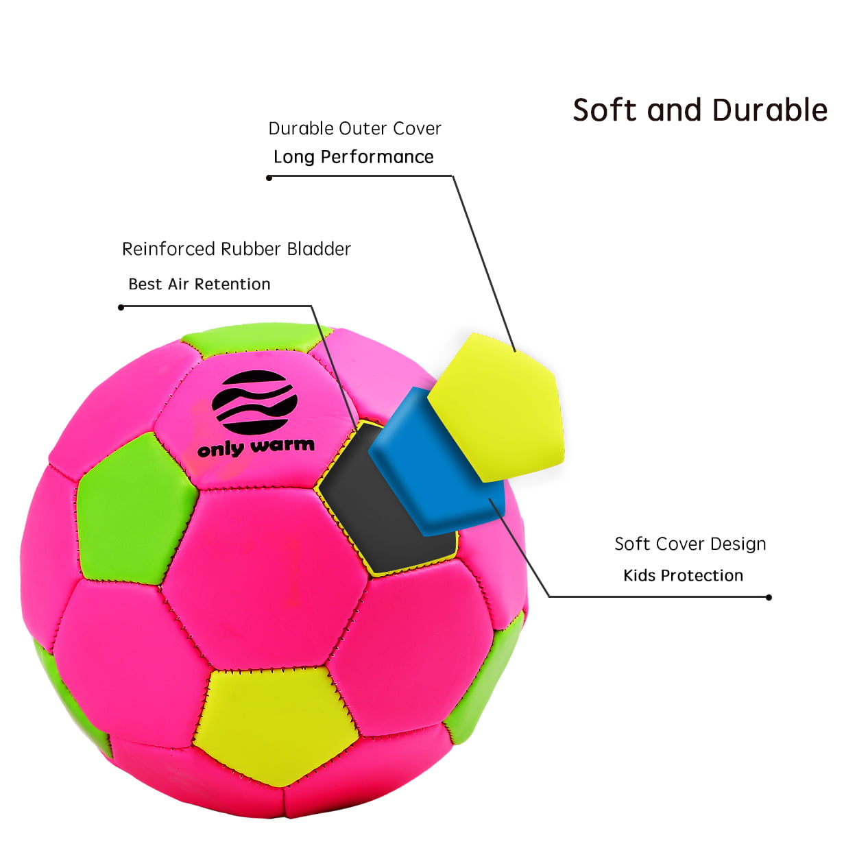 Soccer Balls Size 2 Size 3 Toddler Soccer Ball Youth Baby Soccer Ball Kids with Soccer Pump Soccer Bag Green Gift 