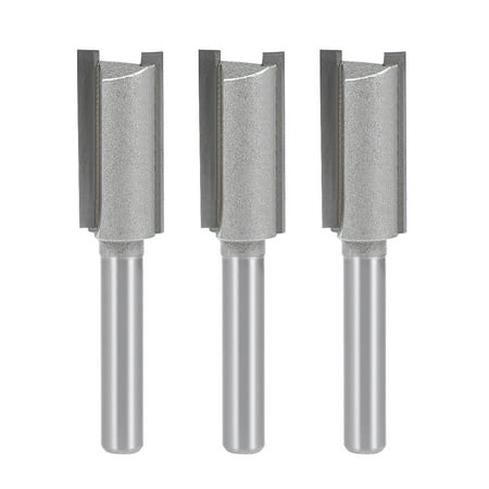 

Router Bit 1/4 Shank 1/2 Cutting Diameter 2 Straight Flutes Carbide for Woodworking Carpentry Milling Cutter Tool 3pcs