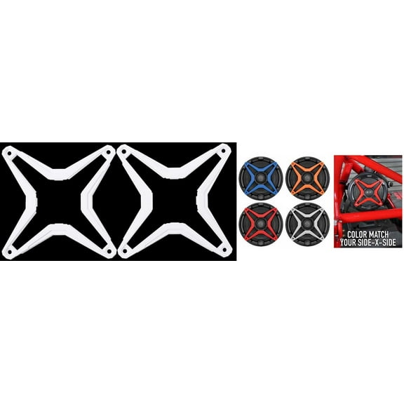 SSV WORKS WP-CGS-W White Grille 4 WP-A6 Speaker To Color Match RZR/ATV/UTV/Cart