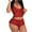 Red, variant on Women's Lingerie Set Valentine's Day Sexy Lace Splicing Sleepwear Lingerie Pajamas 2025 Casual Sleeveless Tops +Short Pants Set Black
