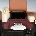 thumbnail image 3 of BotaniNest Headrest Rear Seat Storage Functional Seat Backrest Storage With Drink Cup Holder And Hook Travel Suitable For SUVs Sedans And Trucks, 3 of 4