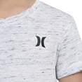 thumbnail image 4 of Boys 4-7 Hurley Sherbet Heathered V-Neck Tee & Shorts Set Color: White Size: 4, 4 of 5