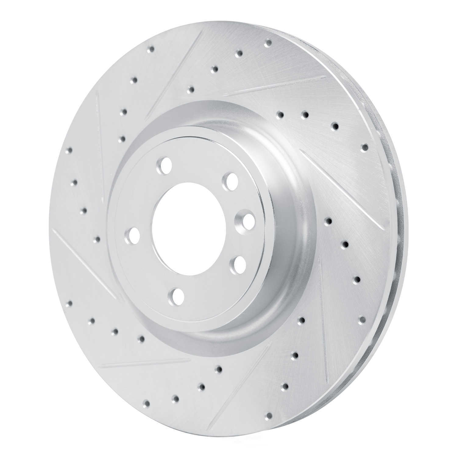 Dynamic Friction Company 631-11032L DFC Brake Rotor - Drilled And Slotted - Silver
