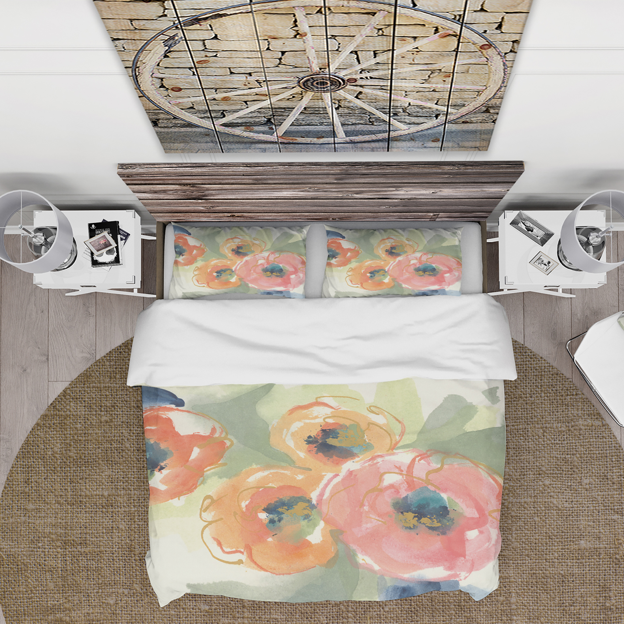 Designart 'Buttercup I' Traditional Duvet Cover Set