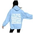 thumbnail image 2 of I've Been Ready For Christmas Since Last Christmas Hoodies for Women Xmas Hooded Sweatshirt with Pockets Pullover Tops, 2 of 8
